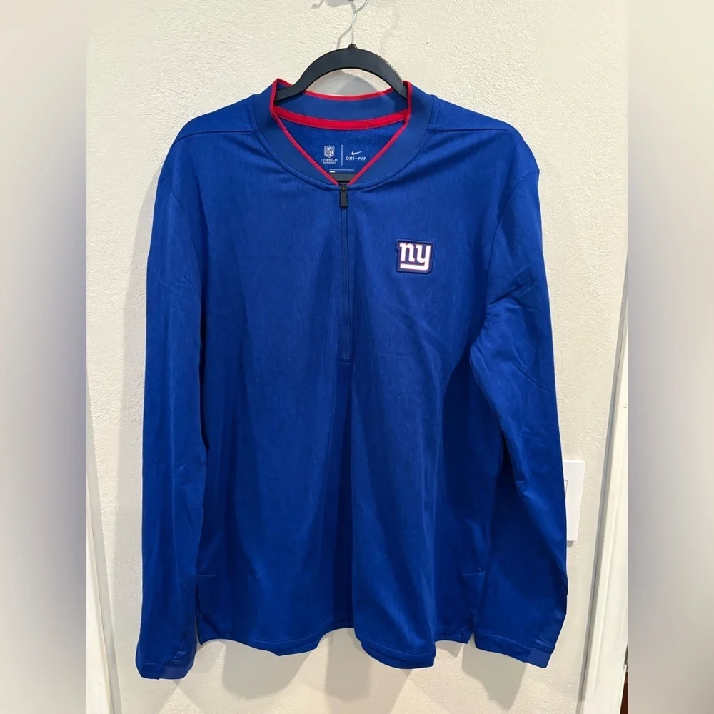Nike New York Giants Sideline Coaches Half-Zip Pullover Jacket Men's Size M NWOT